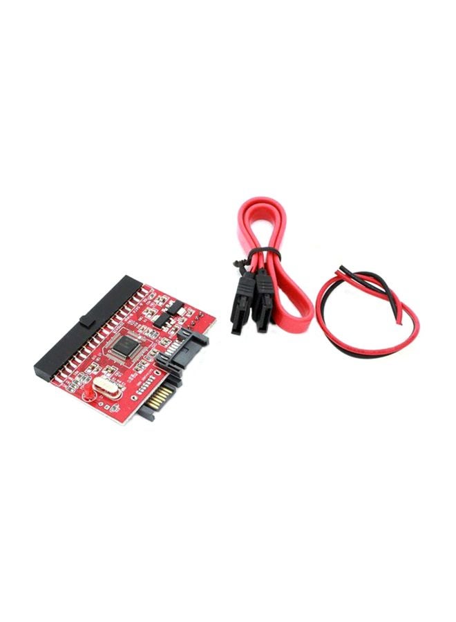 IDE HDD to SATA Serial ATA Converter Adapter With Cable Black/Red