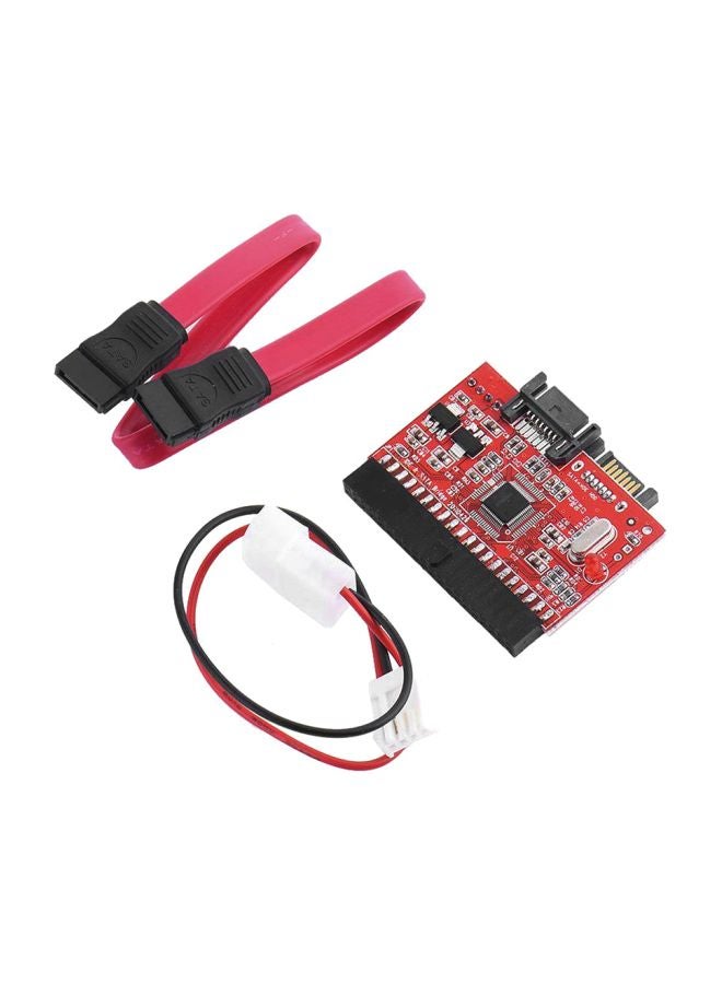 IDE HDD to SATA Serial ATA Converter Adapter With Cable Black/Red