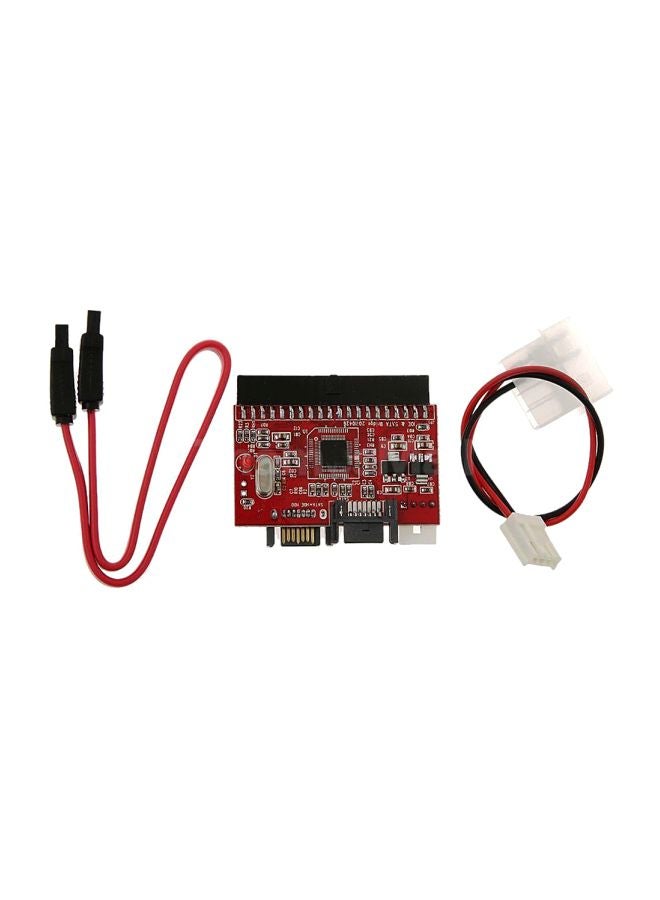 IDE HDD to SATA Serial ATA Converter Adapter With Cable Black/Red