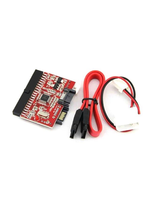IDE HDD to SATA Serial ATA Converter Adapter With Cable Black/Red