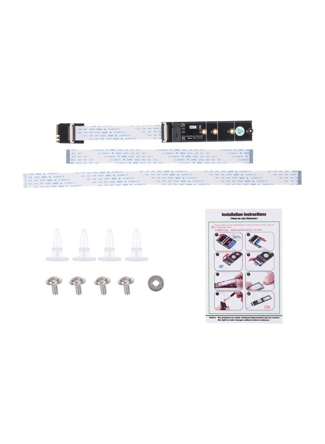 Decdeal - 8-Piece NGFF M.2 Key M To Key A Plus E Extension Adapter Card Set Black - Image 1