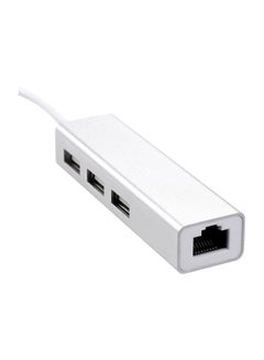 Generic USB-C 3-Port Hub With RJ45 Ethernet Port Adapter white  - Image 4