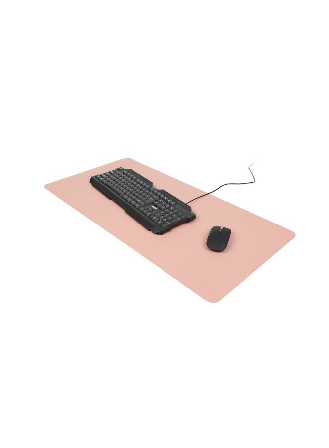BUBM - PU Leather Desk Mat Pink/Grey - Image 1