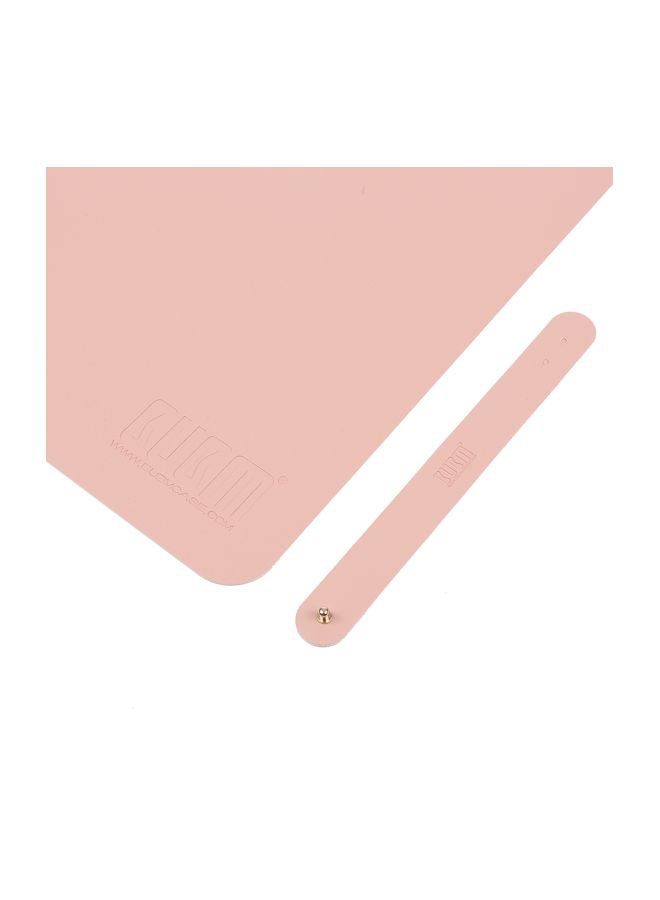 BUBM - PU Leather Desk Mat Pink/Grey - Image 1