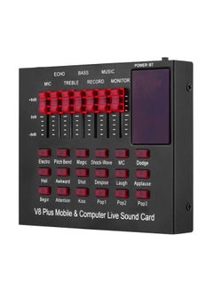 Generic V8 Plus Mobile And Computer Live Sound Card Black  - Image 1