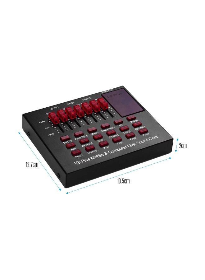 Generic - V8 Plus Mobile And Computer Live Sound Card Black - Image 1