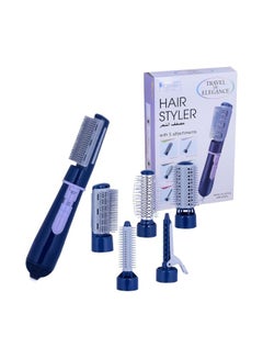 Tescom 6-Piece Travel De Elegence Hair Styler Set Blue/Silver 