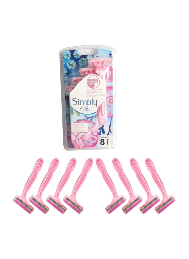 COLIER 8-Piece Simply Colier Razor Set Pink  - Image 1