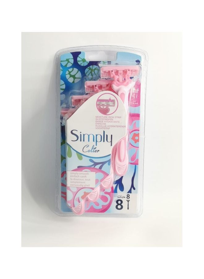 COLIER 8-Piece Simply Colier Razor Set Pink  - Image 2