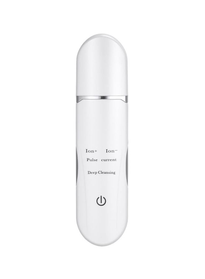 Ultrasonic Facial Skin Deep Cleansing Massager White - Image 1
