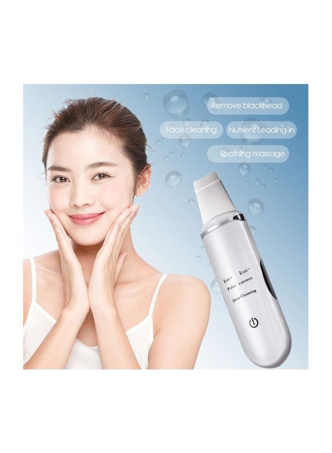Ultrasonic Facial Skin Deep Cleansing Massager White - Image 2