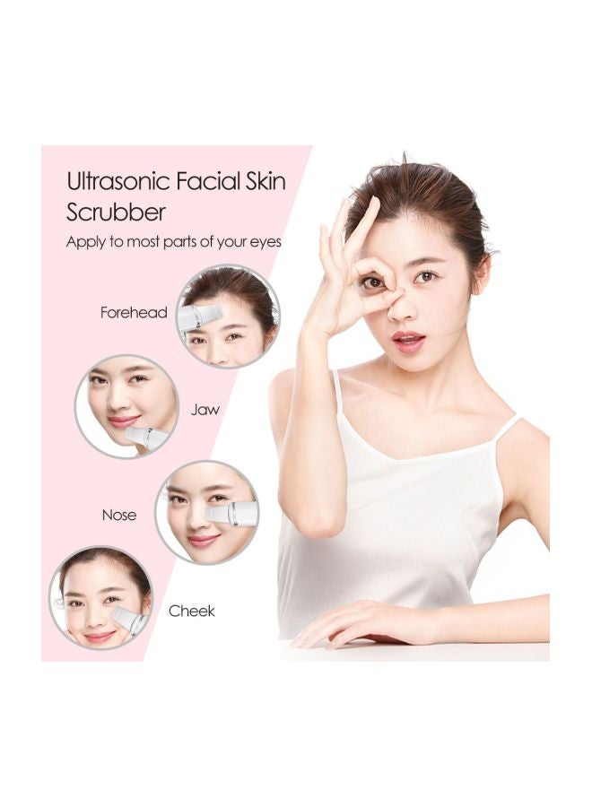 Ultrasonic Facial Skin Deep Cleansing Massager White - Image 5
