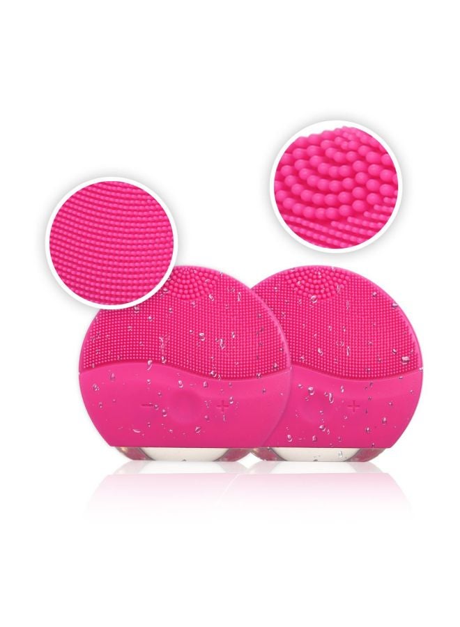 Electric Silicone Face Cleaning Tool Pink - Image 2