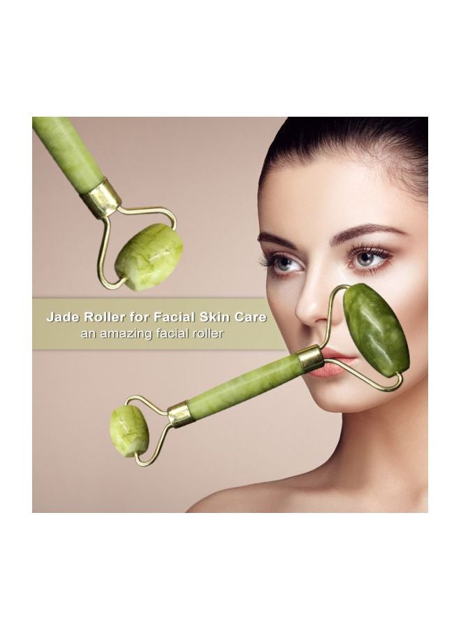 أدات تدليك الوجه ببكرة دوارة من حجر اليشم لمكافحة الشيخوخة - Image 2