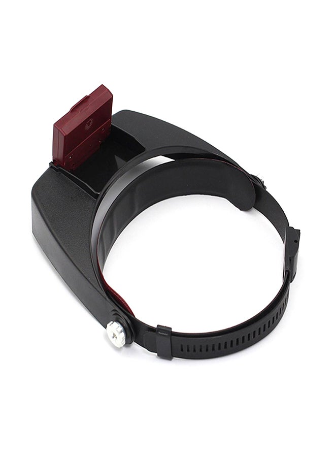 Magnifying Eye Glasses Lens Loupe 2 LED Light Visor Red - Image 3