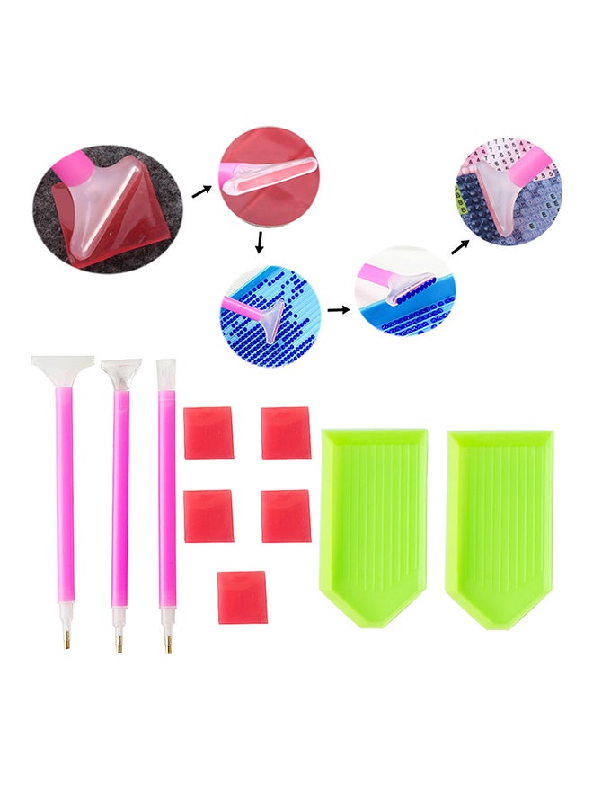 Generic 10-Piece DIY Diamond Embroidery Pen Tools Green  - Image 2