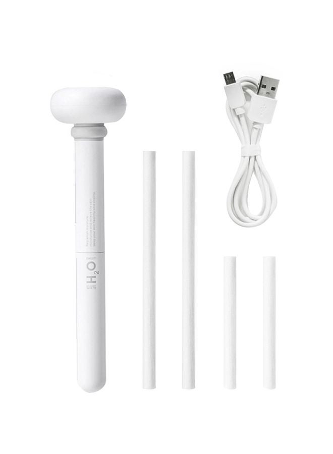 دونات طقم جهاز ترطيب هواء محمول بمنفذ USB مع سلك بيانات بقدرة 1.5 وات مكون من 6 قطع أبيض  - Image 1