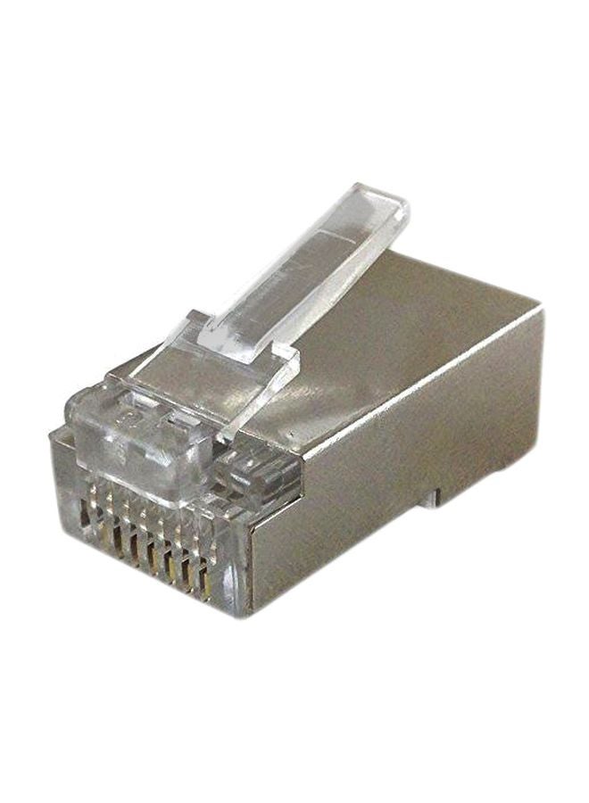 Comprehensive 100-piece Rj45 Shielded Cat6 Male Connector White 