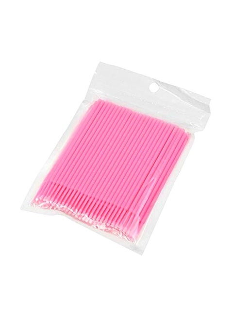 100-Piece Disposable Lash Removing Swab Micro Brush Set Pink