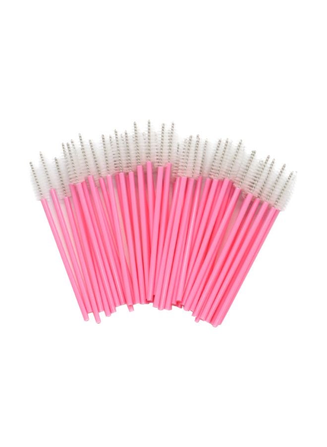 Beauenty 50-Piece Disposable Eyelashes Brush Pink/White - Image 1