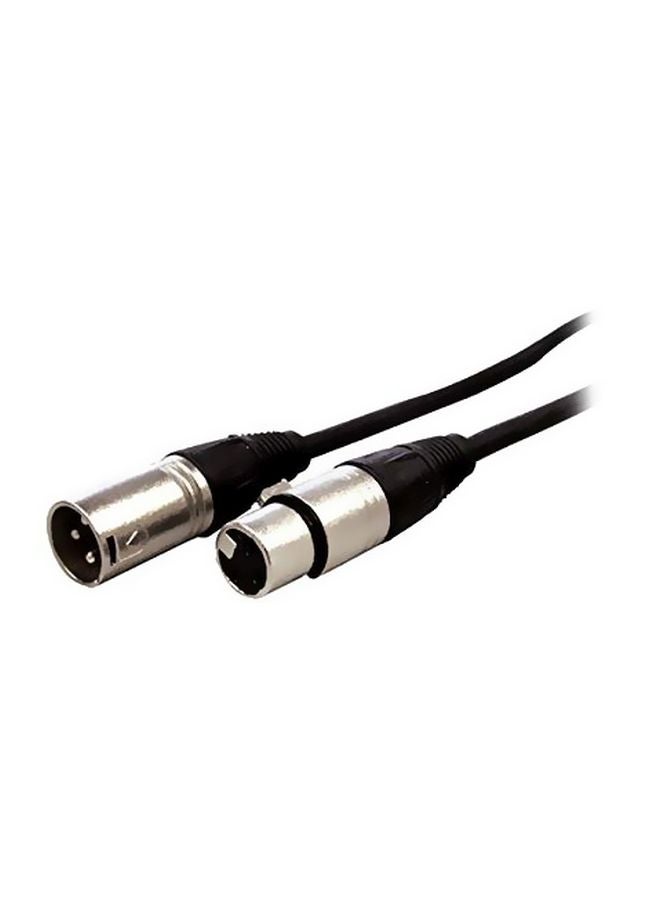 كومبرهينسيف كابل صوت من XLR ذكر إلى XLR أنثى أسود/فضي 