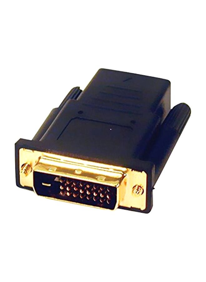 كومبرهينسيف محول من HDMI أنثى إلى DVI-D ذكر أسود/ذهبي 