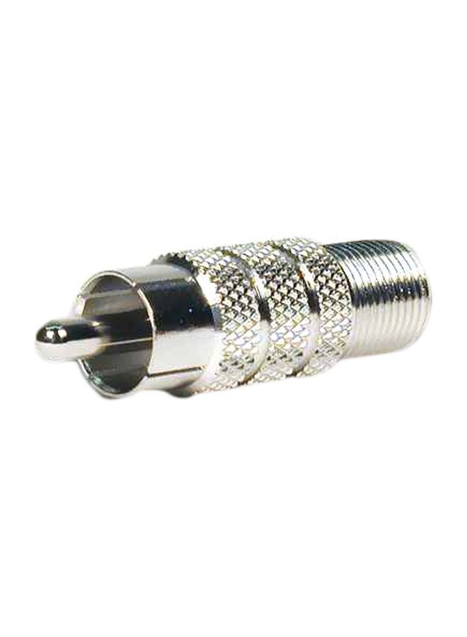 كومبرهينسيف محول فيديو من قابس RCA إلى مقبس F فضي  - Image 1