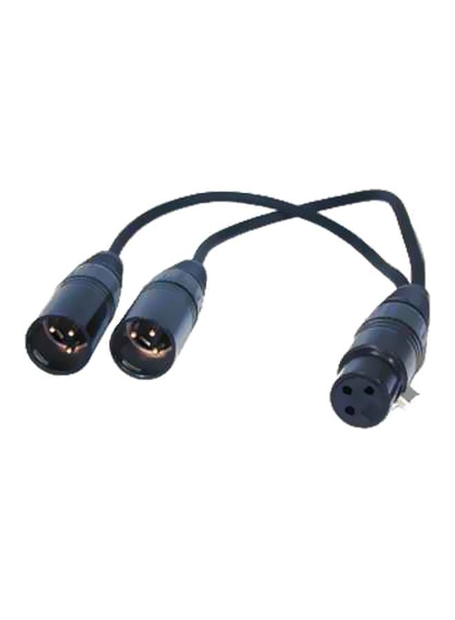 كومبرهينسيف موصل XLR إلى XLR ثنائي أسود 
