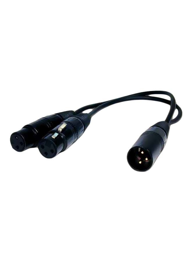 كومبرهينسيف كابل تحويل من قابس XLR إلى مقبس XLR مزدوج أسود 