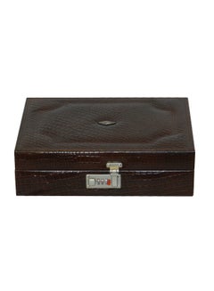 unisex 18 Grid Genuine Leather Designer Watch Box
