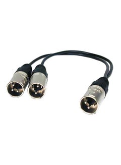 موصل XLR إلى XLR ثنائي أسود/فضي