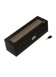 unisex 5 Grid Genuine Leather Designer Watch Box