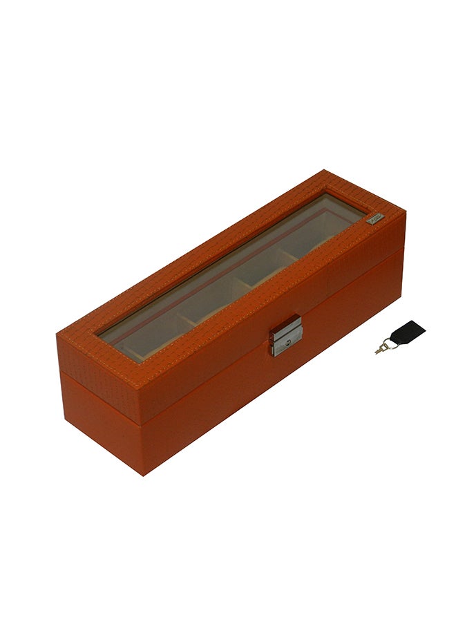 LAVERI LEATHER unisex 5 Grid Genuine Leather Designer Watch Box - Image 1
