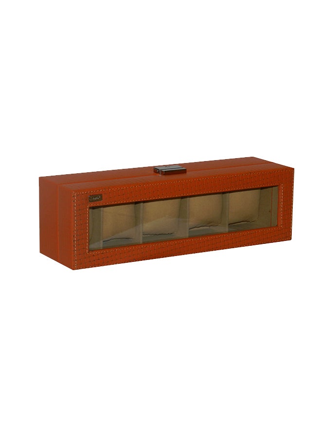 LAVERI LEATHER unisex 5 Grid Genuine Leather Designer Watch Box - Image 3