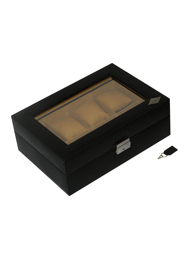 LAVERI LEATHER unisex 8 Grid Genuine Leather Designer Watch Box - Image 1