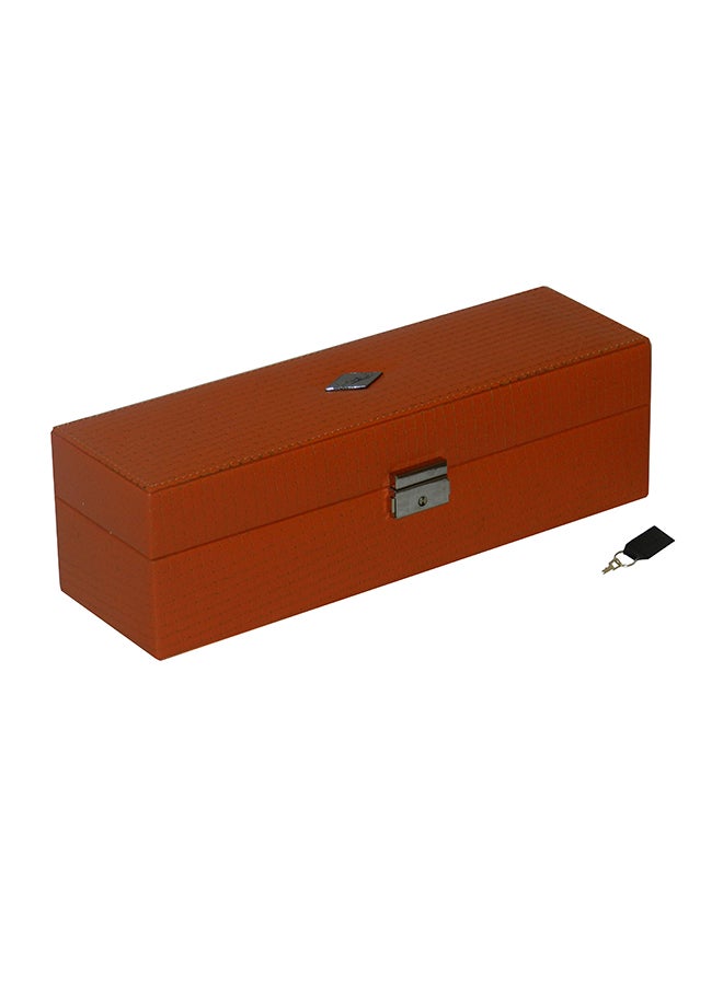 LAVERI LEATHER 5 Grid Genuine Leather Designer Watch Box - Image 1