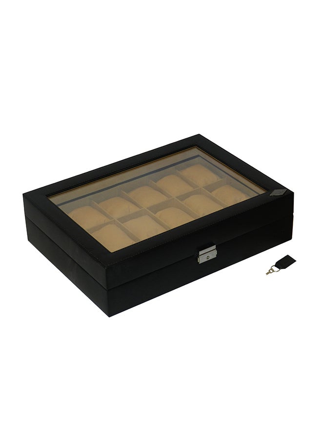 LAVERI LEATHER unisex 18 Grid Designer Faux Leather Watch Box - Image 1