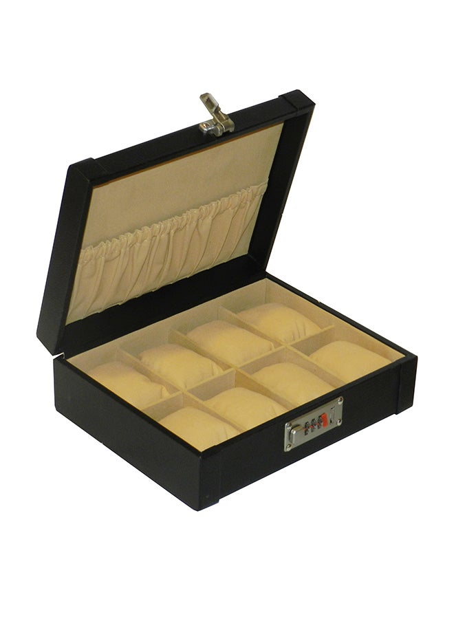 LAVERI LEATHER - unisex 8 Grid Designer Faux Leather Watch Box - Image 1