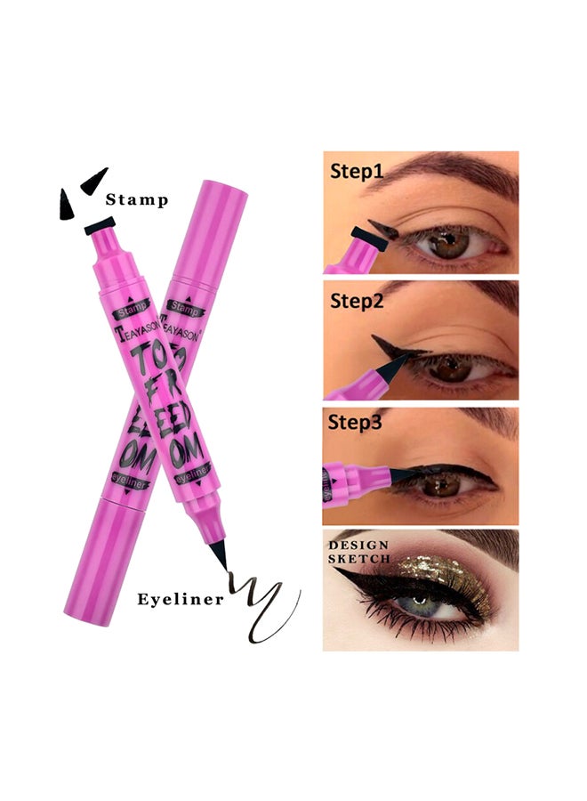 TEAYASON Stamp Professional Waterproof Eyeliner Black - Image 2