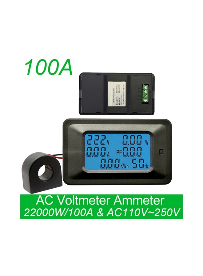 Digital Ammeter Voltmeter Black 10X3X8centimeter  - Image 3