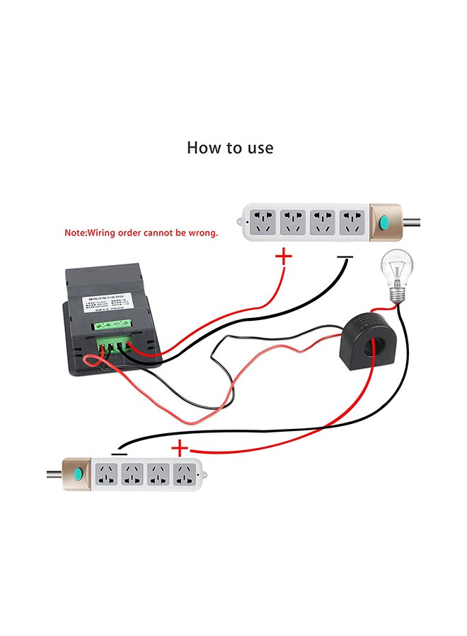 Digital Ammeter Voltmeter Black 10X3X8centimeter  - Image 4