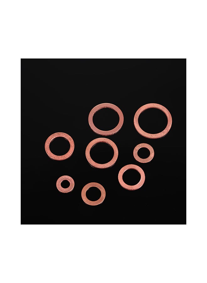 80-Piece Copper Gasket Washer Sealing Ring Set Gold 13.20X2.30X6.80centimeter  - Image 3