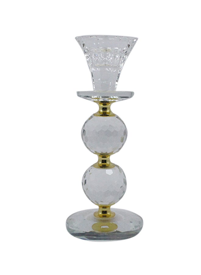 Generic Crystal Candlestick Gold 15cm  - Image 1
