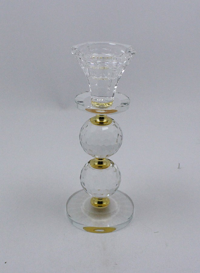 Generic Crystal Candlestick Gold 15cm  - Image 2