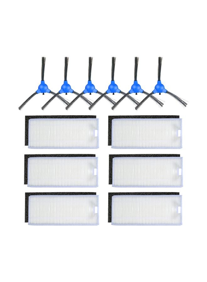 12-Piece Replacement Accessory Set For Eufy RoboVac 11S/RoboVac 30/RoboVac 30C/RoboVac 17C Vacuum Cleaner H26251 Blue/White/Black  - Image 1