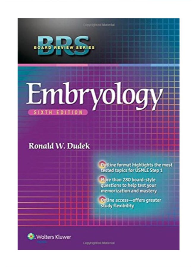 BRS Embryology Paperback English by Ronald W. Dudek - 41751 