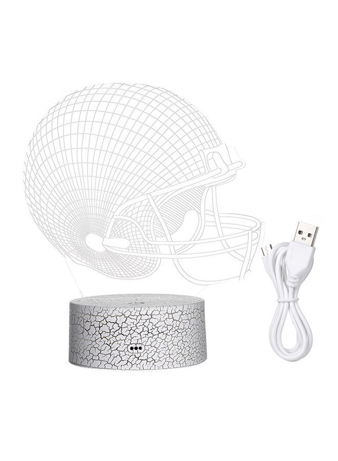 3D Helmet Night Light White 21.50x5.30x15.00centimeter - Image 1