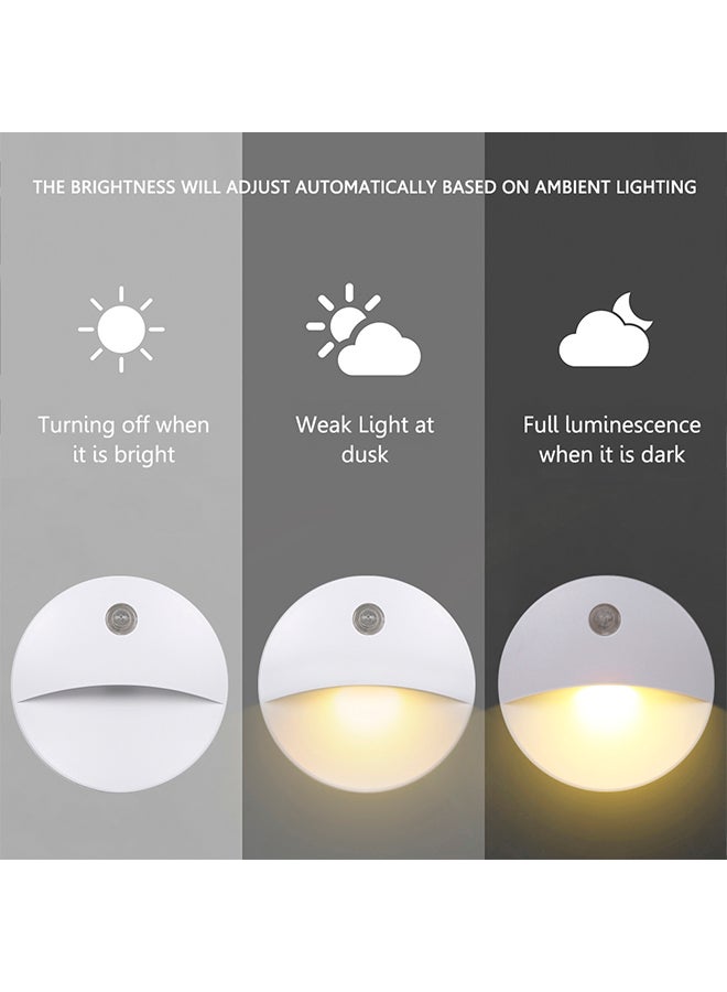مجموعة مصابيح LED ليلية بجهاز استشعار للضوء مكونة من 4 قطع أبيض دافئ 15.00x7.20x9.50سم - Image 4