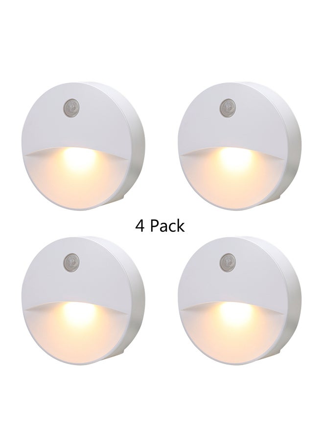 مجموعة مصابيح LED ليلية بجهاز استشعار للضوء مكونة من 4 قطع أبيض دافئ 15.00x7.20x9.50سم - Image 3