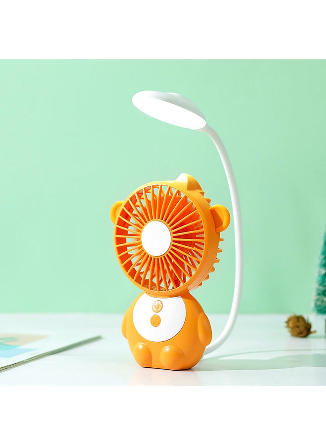 Adjustable Mini USB Powered Operated Fan With LED Light Orange 17.50x6.00x13.00centimeter - Image 2